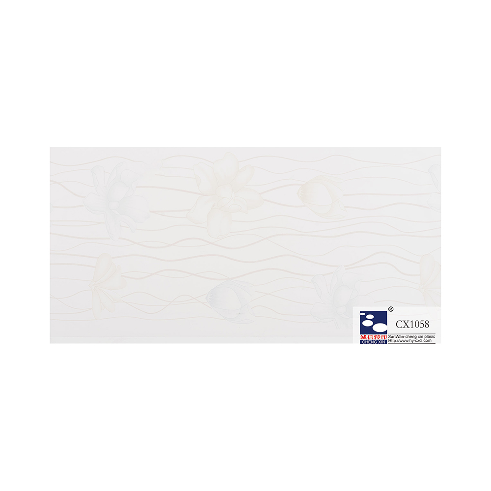 21 cm möbelfilmer varmstansningsfolier med lyxtryckta blommor för pvc-panel CX1058