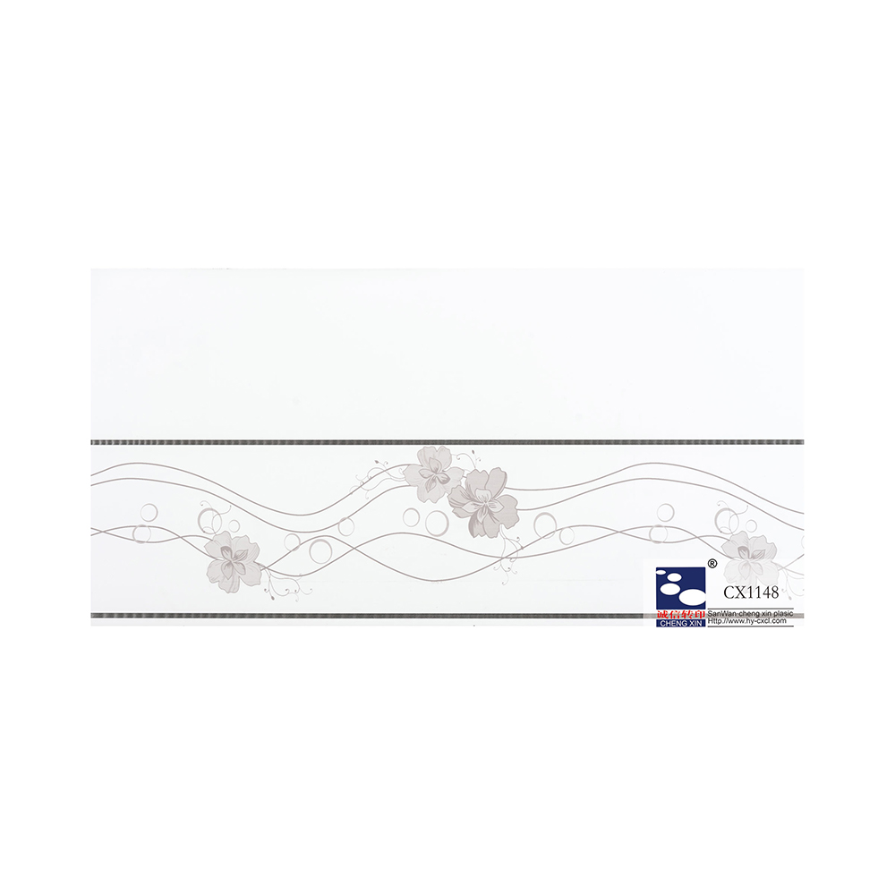 21 cm dekorativa varmstansningsfolier till lågt pris med tryckta blommor för pvc-panel CX1148