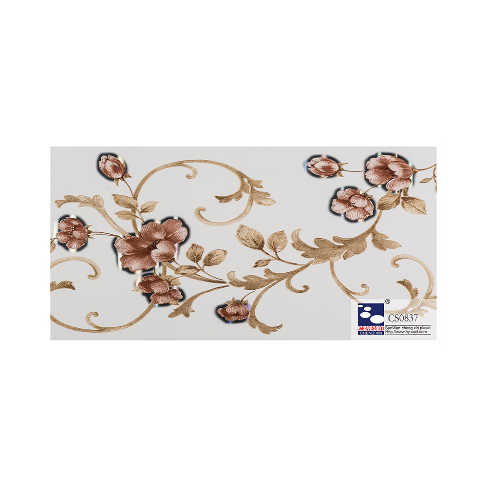 Partihandel 2021 ny design pvc färgtryck tak bronzing folie komposit pvc film CS0837