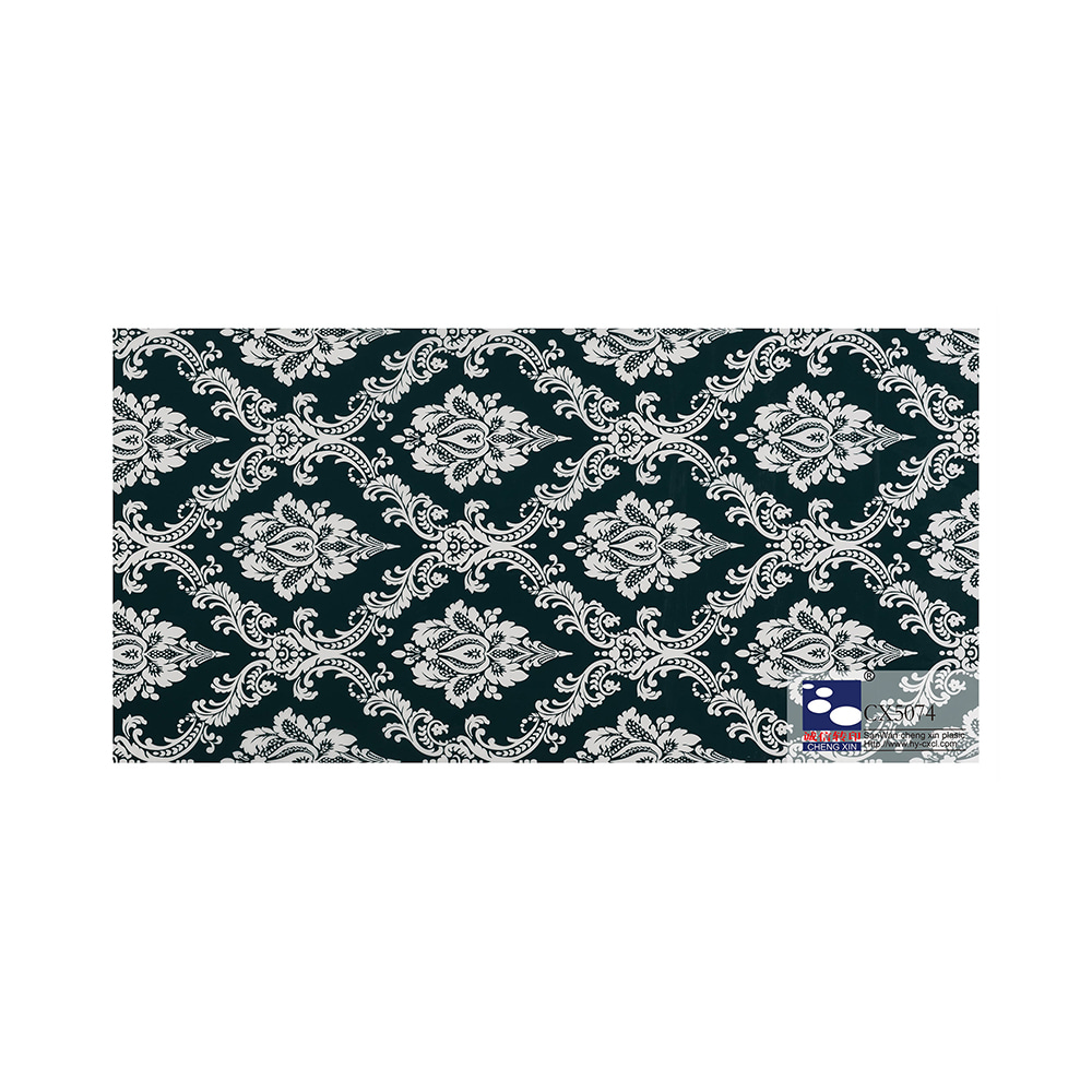 Billigt Pris Dekorativ Populär Design PVC Marmor Varmpräglingsfolie För Panel CX5074