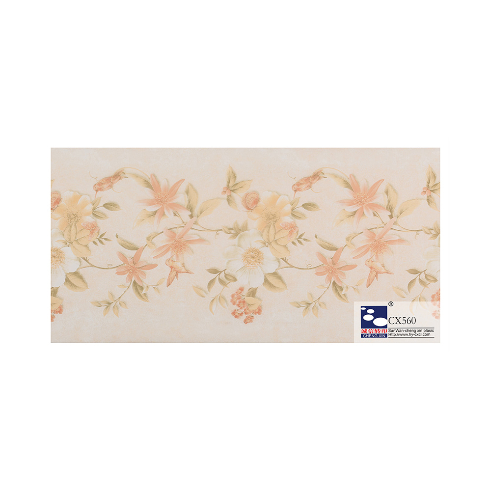 Vattentät vackra tryckta blommor 260 mm varmstansningsfolierullar för pvc-panel CX560
