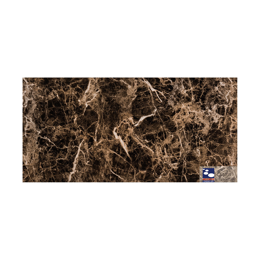 Hot Sale Dekorativa Billiga Marmor Hot Präglingsfolie används för Pvc Panel CX1078